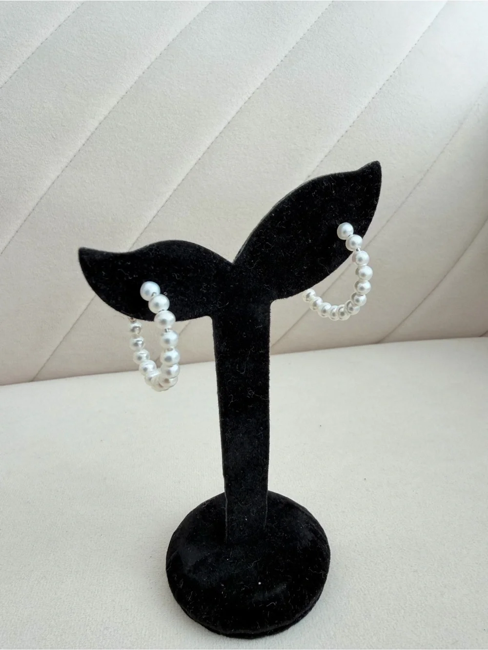 Natural Freshwater Pearl Hoop Earrings | 4–4.5mm | S925 Sterling Silver